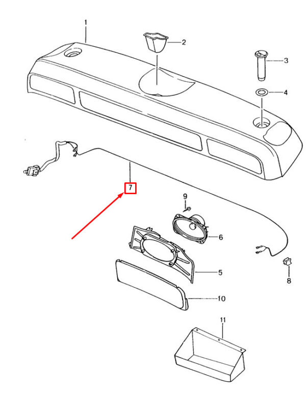 Porsche Boxster 986 Speaker Harness 98661208500