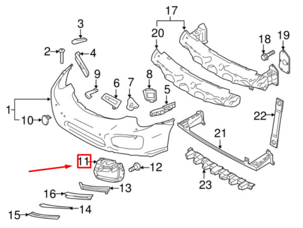 Porsche 911 support frame front left 991505563031E0 NEW ORIGINAL - Image 6