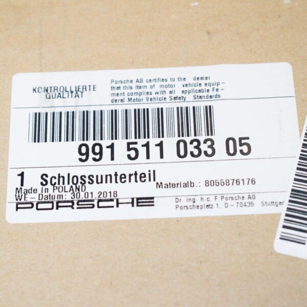 Porsche 911 991 bonnet lock 99151103307 991.511.033.05 NEW REAL - Image 6