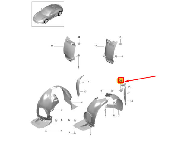 Porsche Boxster Spyder 981 Trim Panel A-Pillar Left 991555747001E0 NEW GENUINE - Image 3
