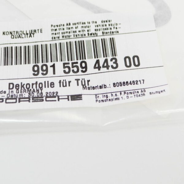 Porsche Cayman 981 GTS Door Sticker 99155944300 New REAL - Image 6