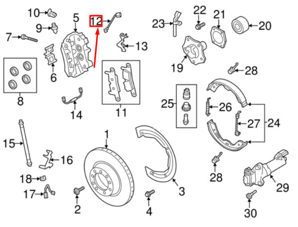 Porsche 911 brake lining wear sensor rear 99160916300 NEW ORIGINAL - Image 3