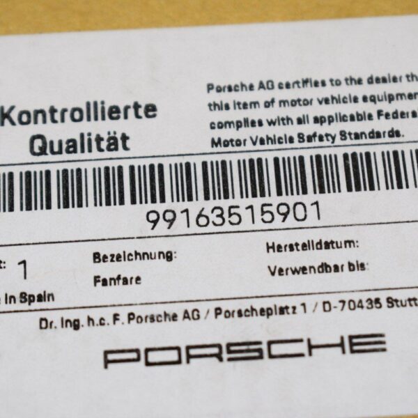 Porsche 911 991 horn signal 99163515901 original new - Image 6