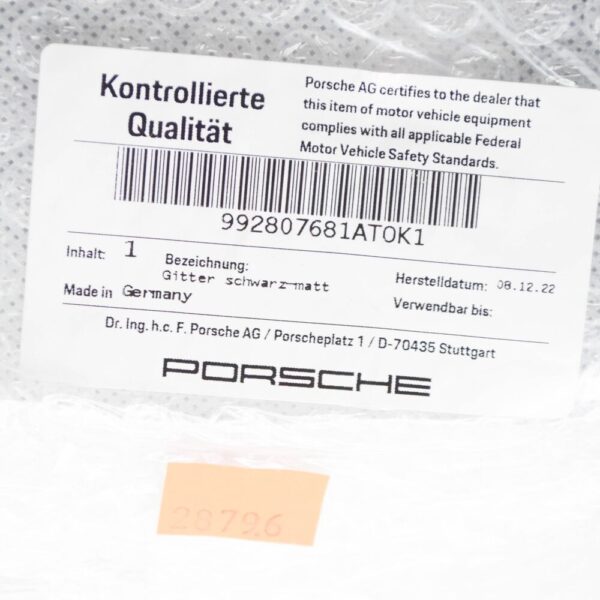 Porsche 911 992 front bumper bottom ACC grid 992807681ATOK1 NEW - Image 6
