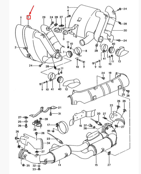 Porsche Carrera 911 993 Exhaust Muffler Clamping Tape 99311111907 NEW Original