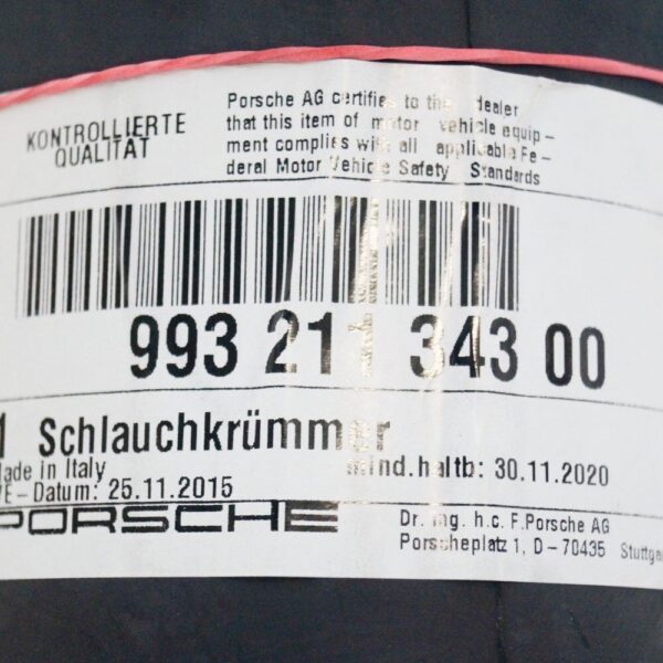 Porsche 911 993 Air Intake Tube Boat 99321134300 GENUINE NEW - Image 6