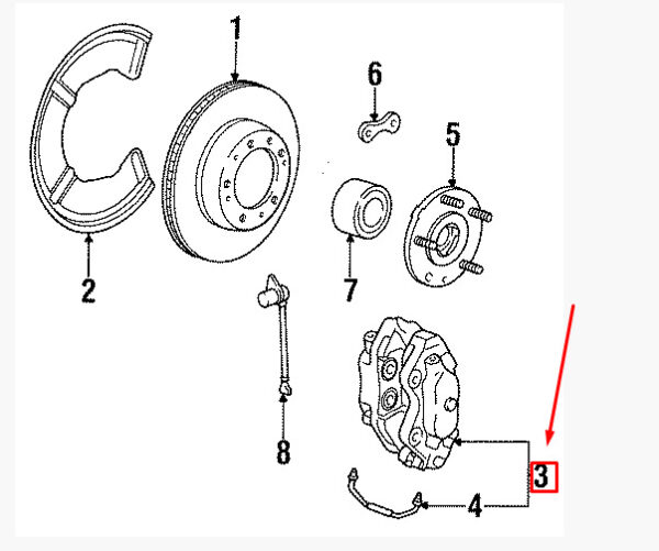 Porsche 911 993 Carrera brake caliper rear left 99335242100 new original