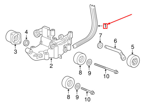 Porsche 911 996 Serpentine Belt 99610215193 NEW GENUINE - Image 2