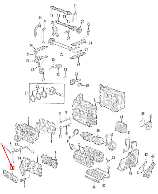 Porsche 911 996 cylinder head panel 99610442502 NEW GENUINE - Image 3