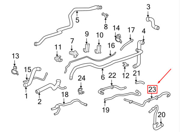 Porsche 911 996 Engine Coolant Pipe 99610624354 NEW GENUINE - Image 5