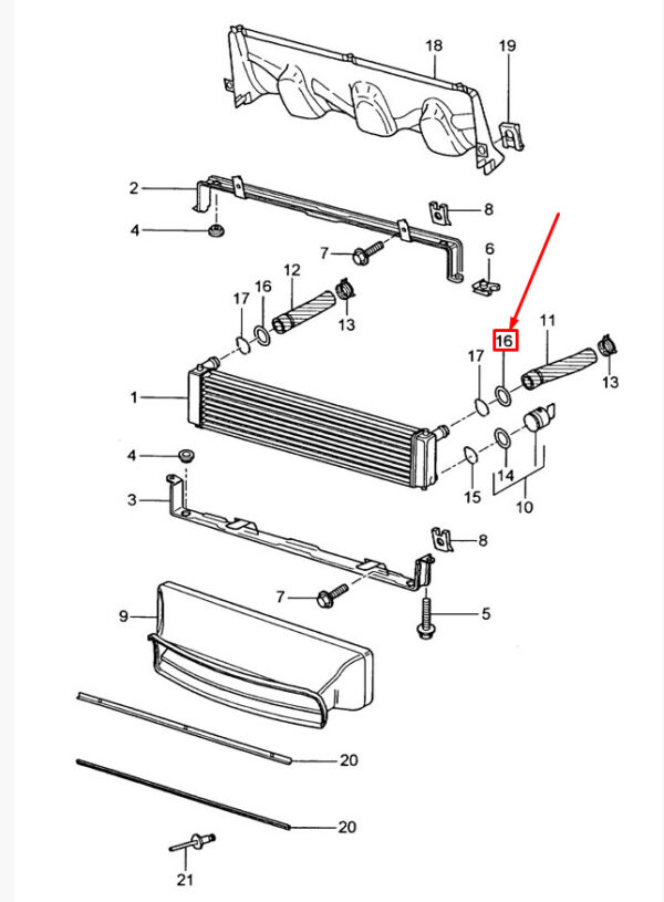 Porsche 718 Boxster 982 Cooler Hose O-Ring 99610680105 NEW GENUINE - Image 2