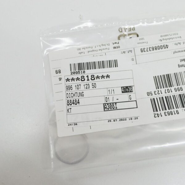 Porsche Boxster 986 Male Gasket 99610712350 NEW ORIGINAL - Image 5
