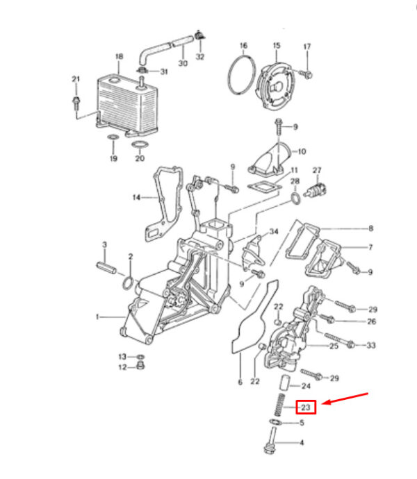 Porsche Boxster 987 Oil Pressure Limiting Valve Spring 99610712753 NEW GENUINE - Image 6