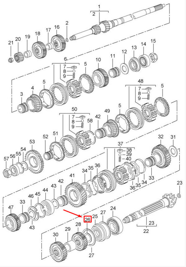 Porsche 911 997 washer for gear shaft 99630216360 NEW REAL - Image 2