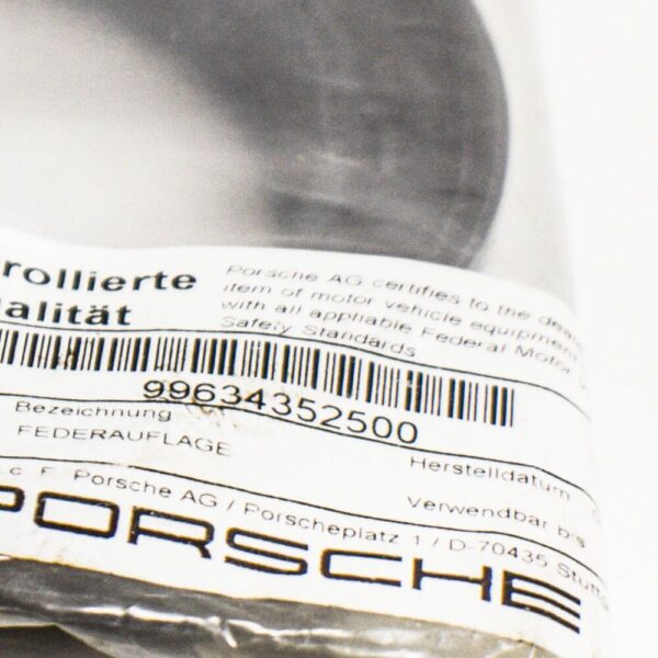 Porsche 911 996 Front Screw Spring Disc 99634352500 NEW GENUINE - Image 2