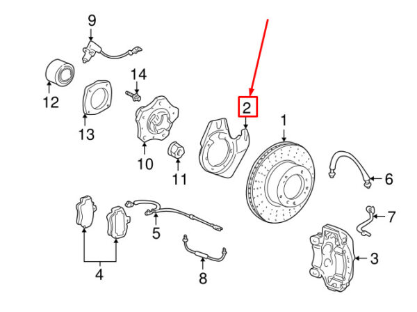 Porsche Boxster 986 brake dust protection front right 99635180204 NEW ORIGINAL - Image 5
