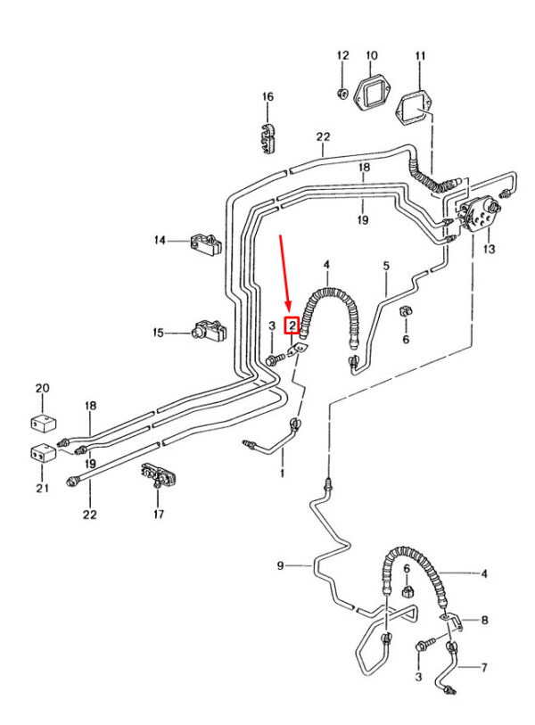 Porsche Cayman 987 Front Left Brake Hose Mount 99635550106 NEW GENUINE