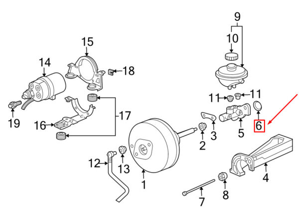 Porsche Boxster 986 O-Ring Main Brake Cylinder Rubber 99635591200 NEW GENUINE - Image 3
