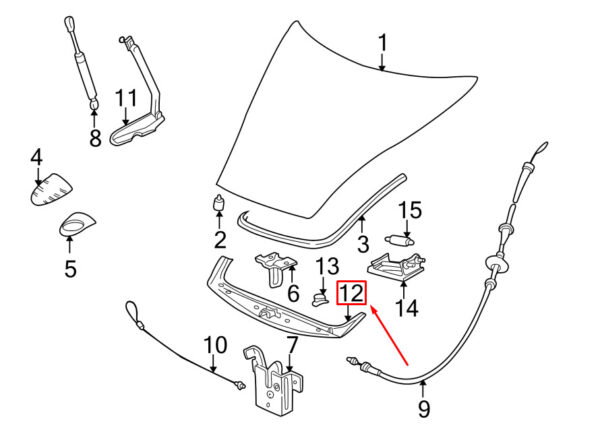 Porsche 911 996 bonnet trim cover 9965048110201C NEW - Image 5
