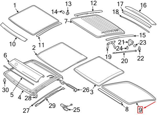 Porsche 911 Targa 996 Rear Window Glass Gasket 99656233700 NEW GENUINE - Image 3