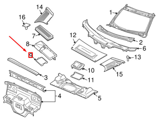 Porsche 911 997 control module gasket 99657222101 NEW ORIGINAL - Image 3