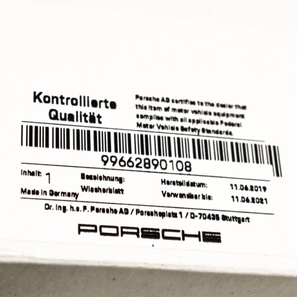Porsche 996 997 windshield wiper blades 99662890108 new - Image 2