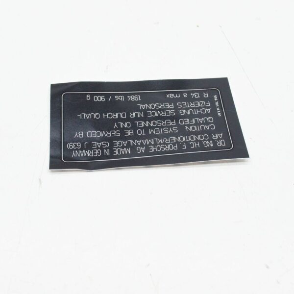 Porsche 911 996 Sticker for Air Conditioning