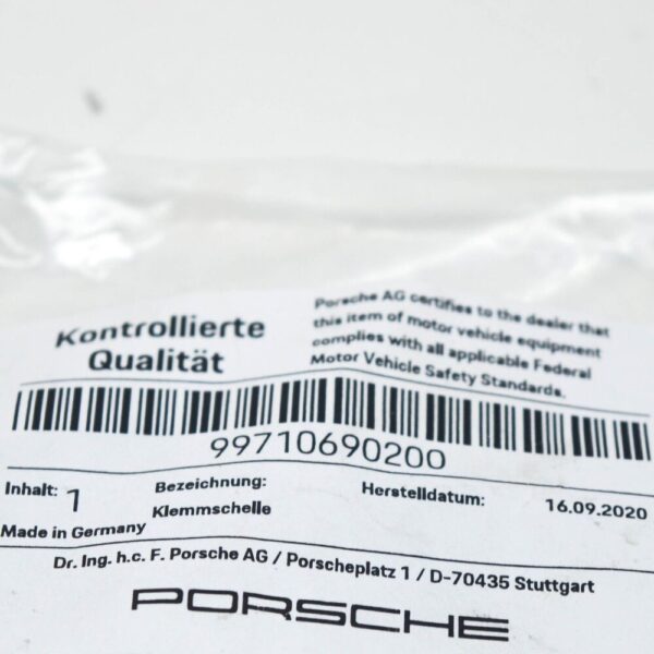 Porsche 911 991 radiator hose clamp 99710690200 NEW ORIGINAL - Image 6