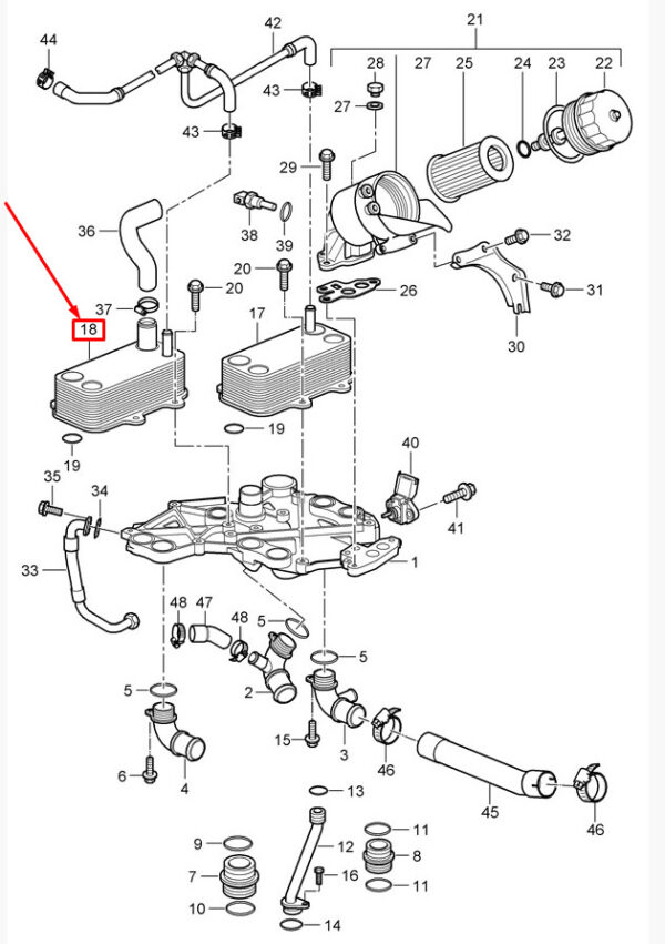 Porsche 911 997 heat exchanger 2 99710702671 new original