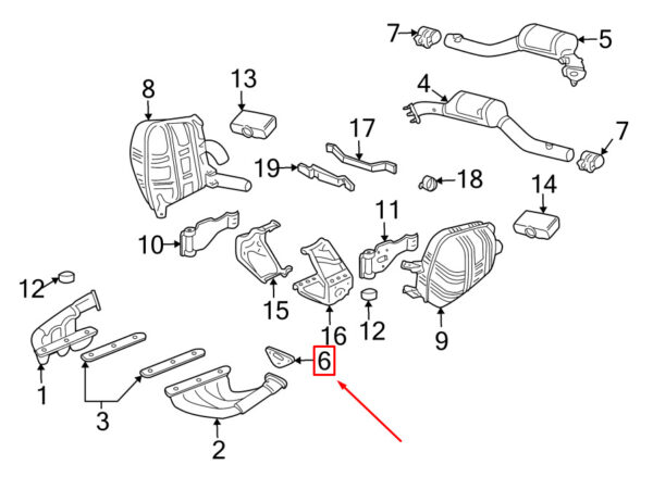 Porsche Cayman 987 Exhaust Gasket 997111300 NEW GENUINE - Image 3