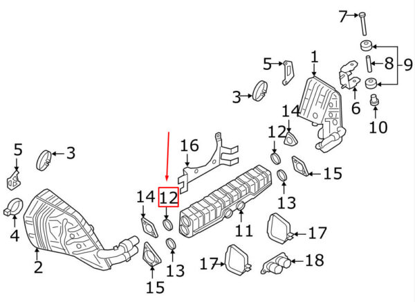 Porsche 911 991 Exhaust Pipe Flange Gasket 99711156190 NEW GENUINE - Image 3
