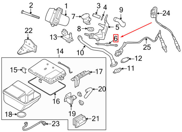 Porsche Cayman 987 Seal of Secondary Air Injection Pump 99711323301 NEW