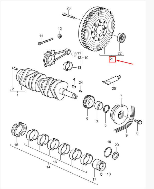 Porsche 911 997 flywheel 99711401251 NEW ORIGINAL - Image 5
