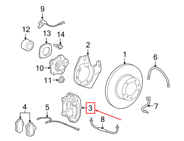 Porsche 911 997 turbo/GT2 caliper front right 99735143210 NEW original - Image 6
