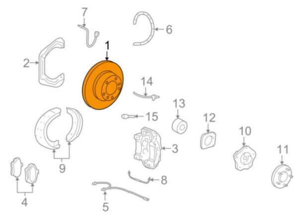 Porsche 911 997 Rear Left Brake Disc 99735240502 NEW GENUINE - Image 2