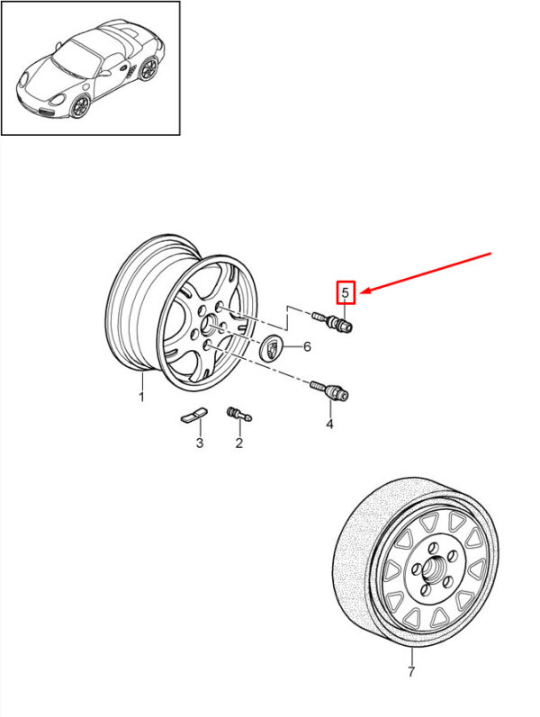 Porsche Panamera 970 Wheel Pin Screw 99736120302 NEW GENUINE