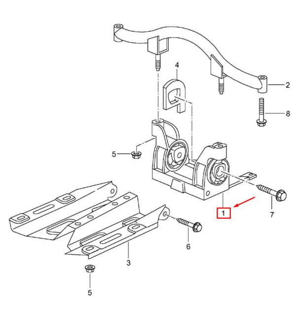 Porsche 911 997 Transmission Carrier Mount 99737503303 NEW GENUINE - Image 6