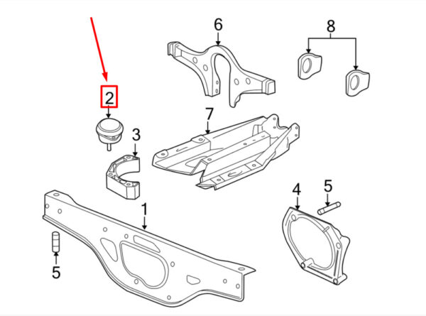 Porsche 911 997 Hydraulic Engine Mount 99737504907 NEW GENUINE - Image 3