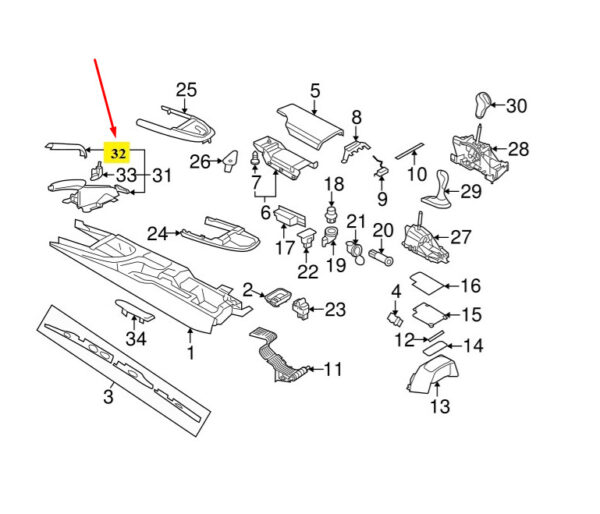 Porsche Boxster 987 Handbrake Lever Cover 997424155008YR NEW GENUINE - Image 3