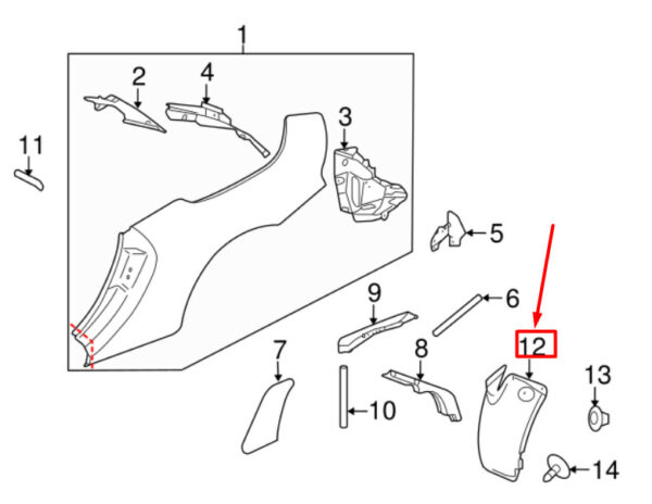 Porsche 911 997 spray protection rear right 99750457403 NEW ORIGINAL - Image 3