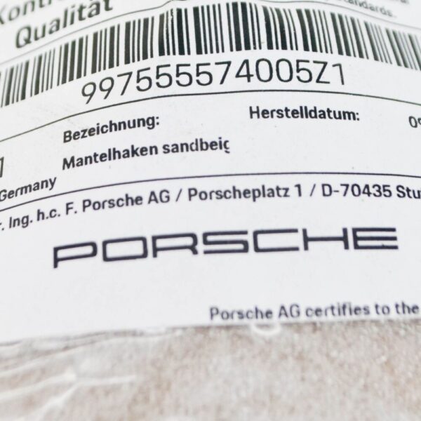 PORSCHE 911 997 Interior Right Hook Coat 997555574005Z1 NEW - Image 6