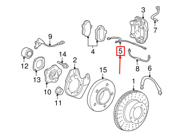 Porsche 911 997 Front Brake Pad Wear Sensor Cable 99761268000 NEW ORIGINAL