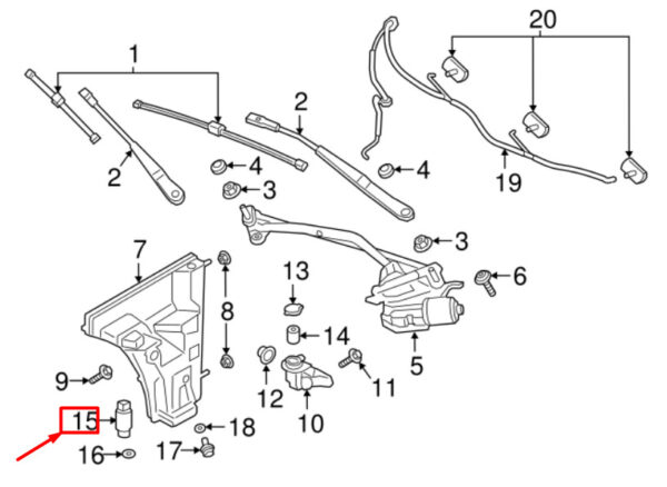 Porsche 911 991 windshield washing pump 99762818200 new original - Image 2