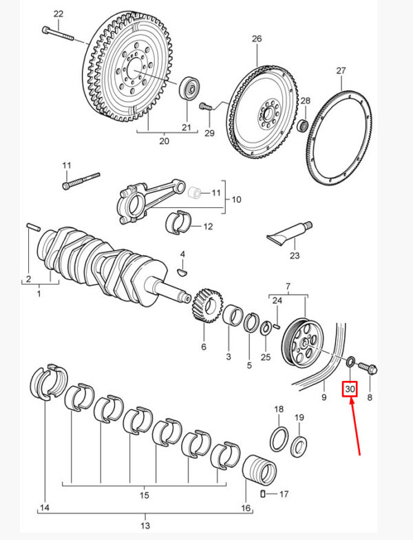 Porsche Carrera 911 964 crankshaft disc 99902517401 NEW ORIGINAL
