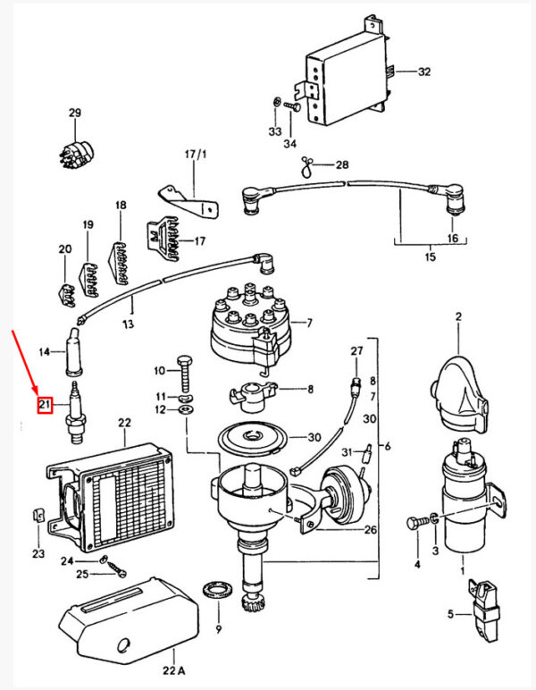 Porsche 928 spark plug 99917017090 NEW ORIGINAL