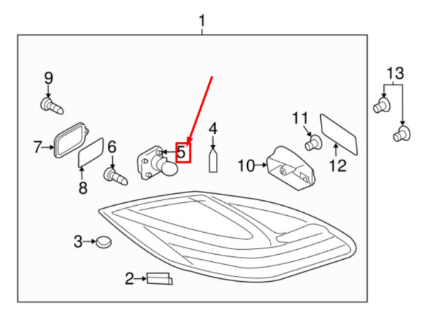 Porsche Panamera 970 Reverse Light Bulb 99963125091 NEW ORIGINAL - Image 5