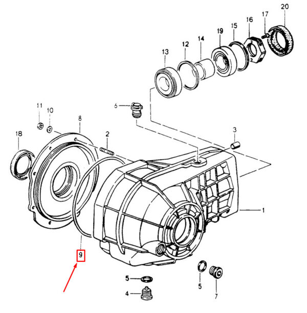 Porsche Carerra 911 993 Transmission Cover Gasket 99970174540 NEW GENUINE