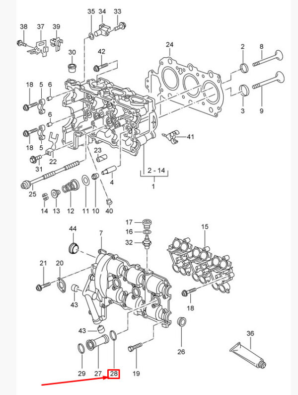 Porsche 911 997 oil level generator flanges O-ring 999707341 NEW ORIGINAL - Image 3
