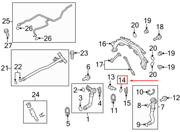 Porsche Panamera 970 Coolant Temperature Sensor O-Ring 99970750840 NEW GENUINE - Image 3