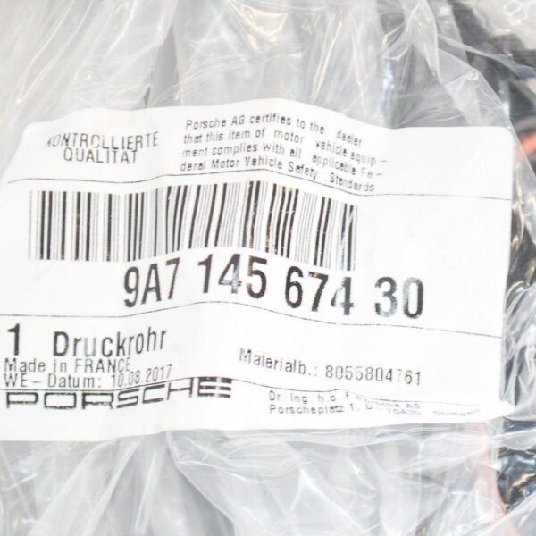 Porsche Panamera 971 2.9i Air Pressure Pipe 9A714567430 New Original 2017 - Image 6
